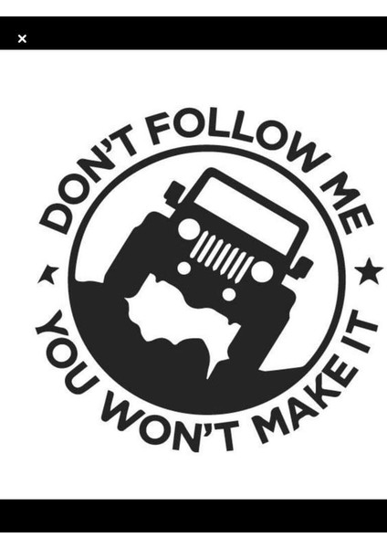 Areksan Of Road Dont Flow Me Oto Sticker 50 cm