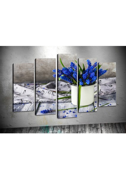Tablocenter 5 Parçalı Çiçek Kanvas Tablo 60 x 100 cm