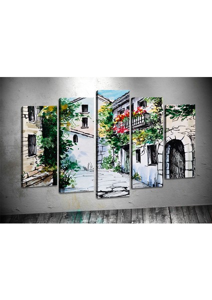 Tablocenter 5 Parçalı Manzara Kanvas Tablo 80 x 125cm
