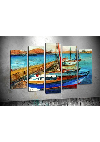 Tablocenter 5 Parçalı Manzara Kanvas Tablo 60 x 100 cm