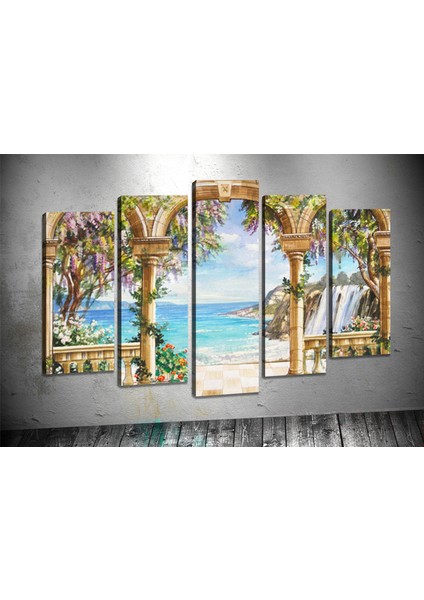 Tablocenter 5 Parçalı Manzara Kanvas Tablo 60 x 100 cm