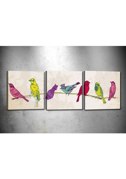 Tablocenter 3 Parçalı Dekoratif Kanvas Tablo 30 x 90 cm