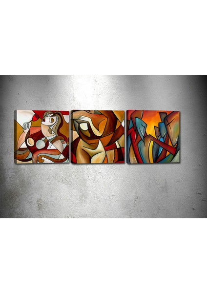 Tablocenter 3 Parçalı Dekoratif Kanvas Tablo 30 x 90 cm