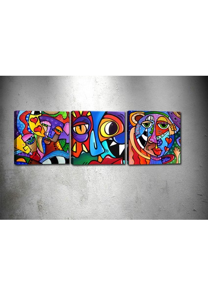Tablocenter 3 Parçalı Dekoratif Kanvas Tablo 30 x 90 cm