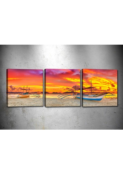 Tablocenter 3 Parçalı Manzara Kanvas Tablo 30 x 90 cm