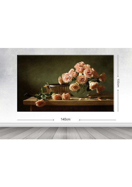 Dev Boyut Çiçek Kanvas Tablo - 100x140cm