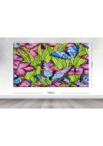 Dev Boyut Çiçek Kanvas Tablo - 100x140cm