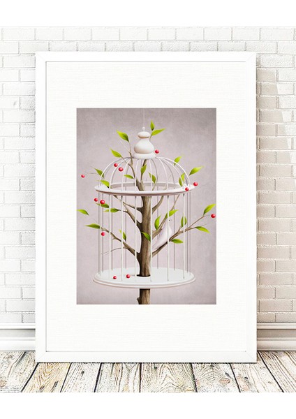 Beyaz Çerçeveli Tablo - 24x29cm