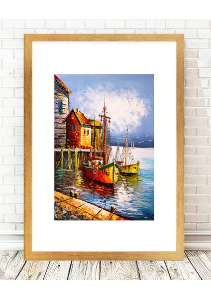Altın Varak Çerçeveli Tablo - 24x29cm