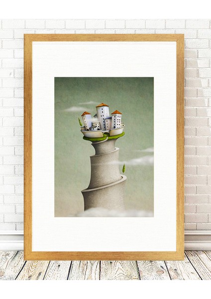 Altın Varak Çerçeveli Tablo - 24x29cm