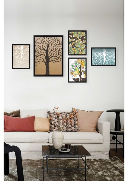 5 Parçalı Çerçeveli Tablo Set