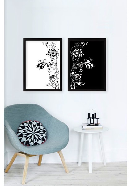 2 Parçalı Çerçeveli Tablo Set