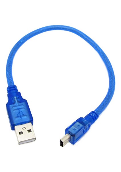 mini usb mp3 mp4 şarj ve data kablosu 30 cm harici hdd kablosu