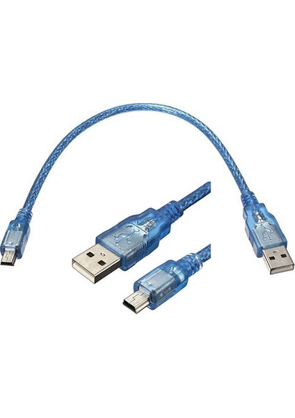 mini usb mp3 mp4 şarj ve data kablosu 30 cm harici hdd kablosu