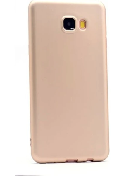 Jopus Samsung Galaxy C5 Mat Premium Silikon Kılıf - Gold