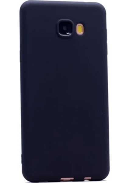 Jopus Samsung Galaxy C7 Mat Premium Silikon Kılıf - Siyah