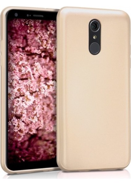 Jopus LG Q7 Mat Peremium Silikon Kılıf - Gold