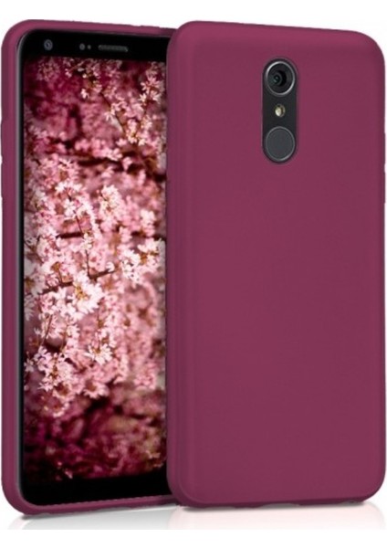 Jopus LG Q7 Mat Peremium Silikon Kılıf - Bordo