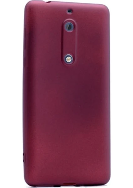 Jopus Nokia 5 Mat Premium Silikon Kılıf - Bordo