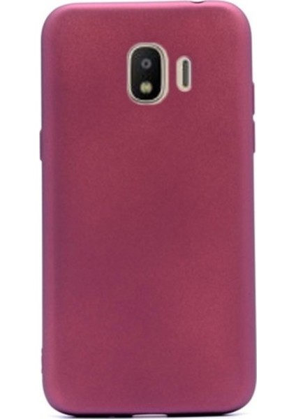 Jopus Samsung Galaxy J2 Core Mat Premium Silikon Kılıf - Bordo + Nano Ekran Koruyucu