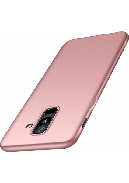 Jopus Samsung Galaxy J8 Mat Premium Silikon Kılıf - Rose + Nano Ekran Koruyucu