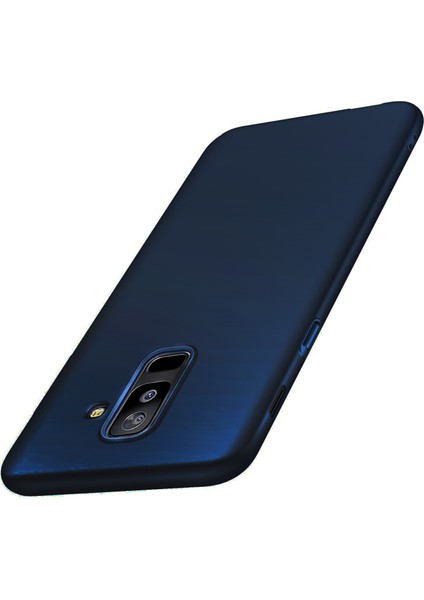 Jopus Samsung Galaxy J8 Mat Premium Silikon Kılıf - Lacivert + Nano Ekran Koruyucu