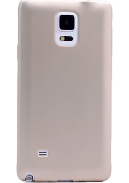 Jopus Samsung Galaxy Note 4 Mat Premium Silikon Kılıf - Gold + Nano Ekran Koruyucu