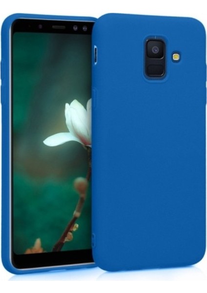 Jopus Samsung Galaxy A6 2018 Mat Premium Silikon Kılıf - Lacivert + Nano Ekran Koruyucu