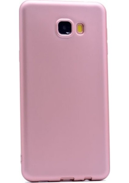 Jopus Samsung Galaxy C7 Mat Premium Silikon Kılıf - Rose + Nano Ekran Koruyucu