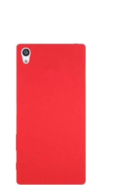 Jopus Sony Xperia Z5 Mat Premium Silikon Kılıf - Kırmızı + Nano Ekran Koruyucu