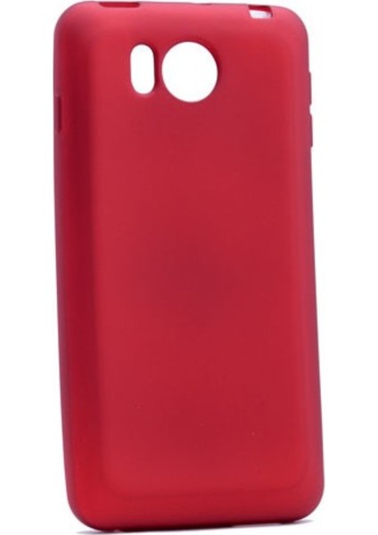 Jopus Vestel Venüs 5580 Mat Premium Silikon Kılıf - Kırmızı + Nano Ekran Koruyucu