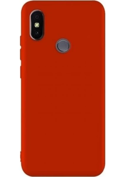 Jopus Xioami Mi 8 SE Mat Premium Silikon Kılıf - Kırmızı + Nano Ekran Koruyucu