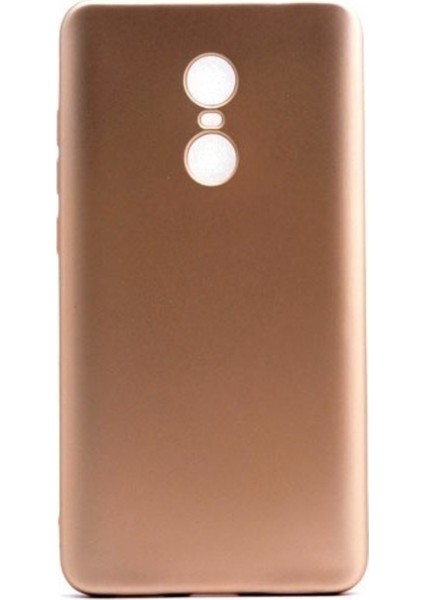 Jopus Xioami Redmi 5 Plus Mat Premium Silikon Kılıf - Gold + Nano Ekran Koruyucu