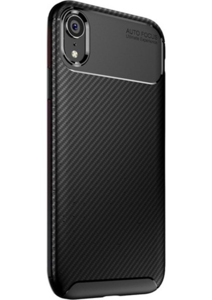 Jopus Apple iPhone XR Kılıf Karbon Desenli Lux Negro Silikon - Siyah