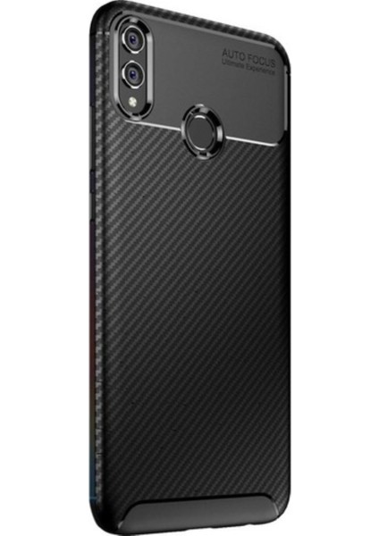 Jopus Huawei Honor 8X Kılıf Karbon Desenli Lux Negro Silikon - Siyah