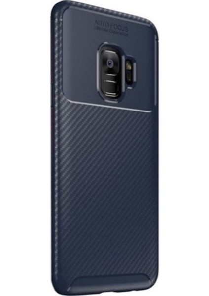 Jopus Samsung Galaxy S9 Kılıf Karbon Desenli Lux Negro Silikon - Lacivert