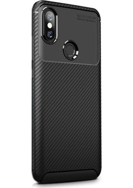 Jopus Xioami Mi A2 Lite Kılıf Karbon Desenli Lux Negro Silikon - Siyah