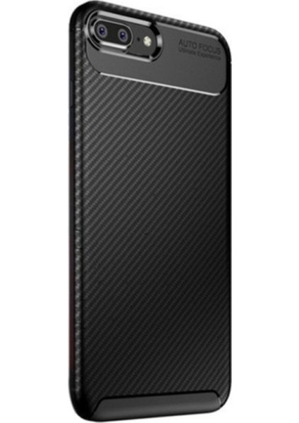 Jopus Apple iPhone 8 Plus Kılıf Karbon Desenli Lux Negro Silikon - Siyah + Nano Ekran Koruyucu