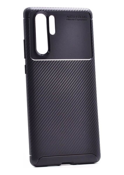 Jopus Huawei P30 Pro Kılıf Karbon Desenli Lux Negro Silikon - Siyah + Nano Ekran Koruyucu
