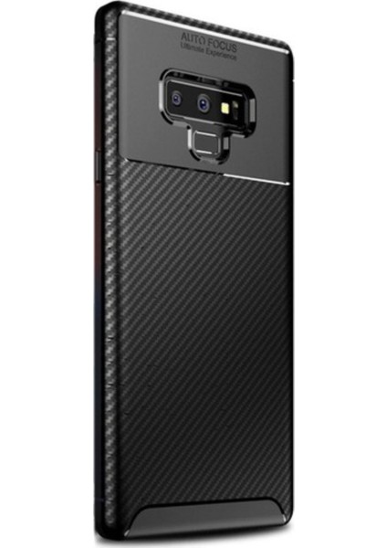 Jopus Samsung Galaxy Note 9 Kılıf Karbon Desenli Lux Negro Silikon - Siyah + Full Body Ekran Koruyucu