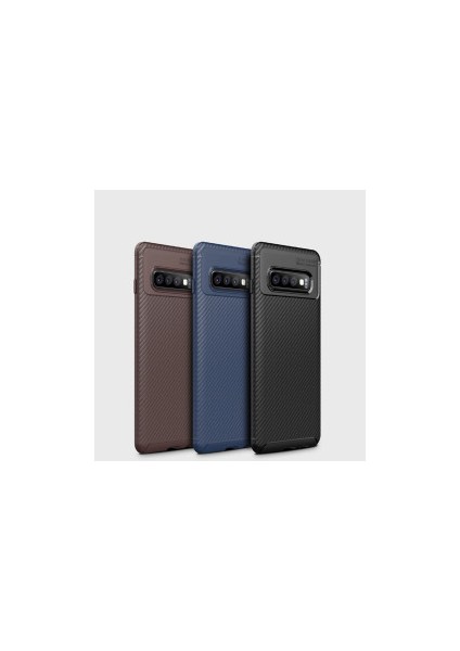 Jopus Samsung Galaxy S10 Kılıf Karbon Desenli Lux Negro Silikon - Siyah + Full Body Ekran Koruyucu fiyatları