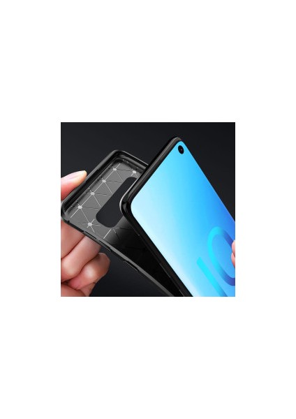 Jopus Samsung Galaxy S10 E Kılıf Karbon Desenli Lux Negro Silikon - Siyah + Full Body Ekran Koruyucu modelleri