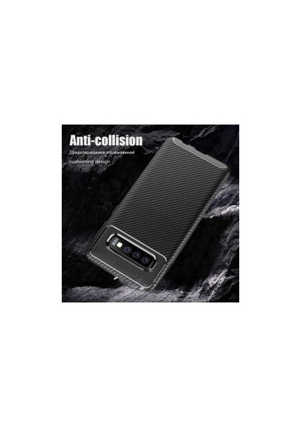 Jopus Xioami Mi A2 Lite Kılıf Karbon Desenli Lux Negro Silikon - Siyah + Nano Ekran Koruyucu