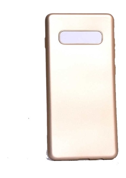 Jopus Samsung Galaxy S10 Mat Premium Silikon Kılıf - Gold + Curve Nano Ekran Koruyucu