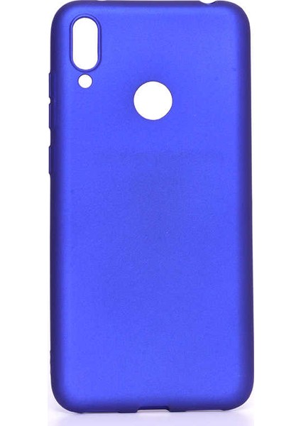 Jopus Huawei Y7 Prime 2019 Mat Premium Silikon Kılıf - Mavi + Nano Ekran Koruyucu