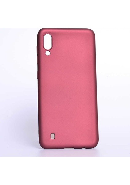 Jopus Samsung Galaxy M10 Mat Premium Silikon Kılıf - Bordo + Nano Ekran Koruyucu