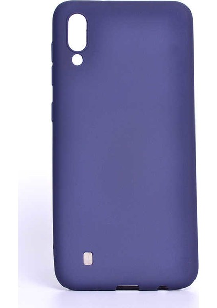 Jopus Samsung Galaxy M10 Mat Premium Silikon Kılıf - Lacivert + Nano Ekran Koruyucu