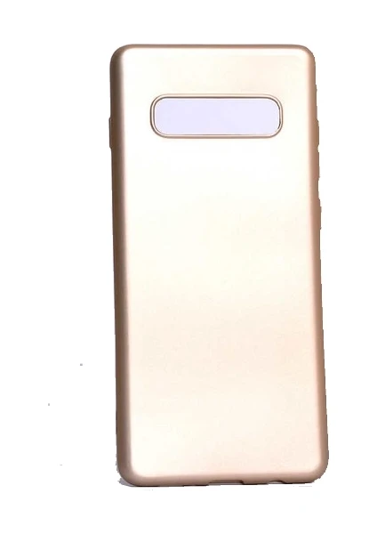 Jopus Samsung Galaxy S10E Mat Premium Silikon Kılıf - Gold + Full Body Ekran Koruyucu (Ön - Arka)