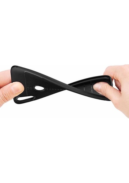 Jopus Samsung Galaxy S10E Kılıf Deri Desenli Lüx Niss Silikon - Gri + 5D Nano Ekran Koruyucu modelleri