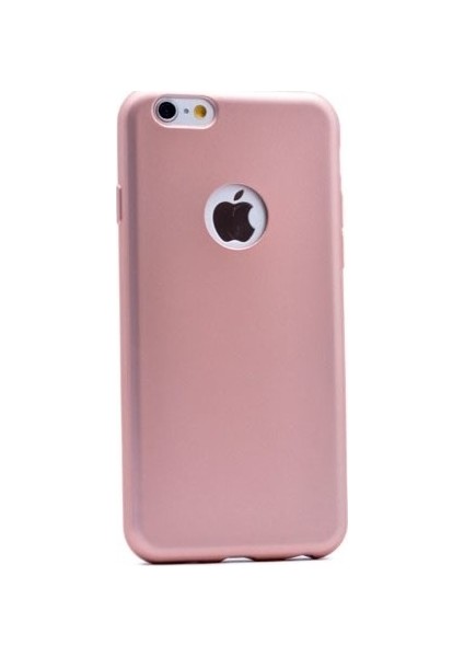 Jopus Apple iPhone 6 Kılıf Ultra İnce Mat Silikon - Rose + 5D Nano Ekran Koruyucu Beyaz